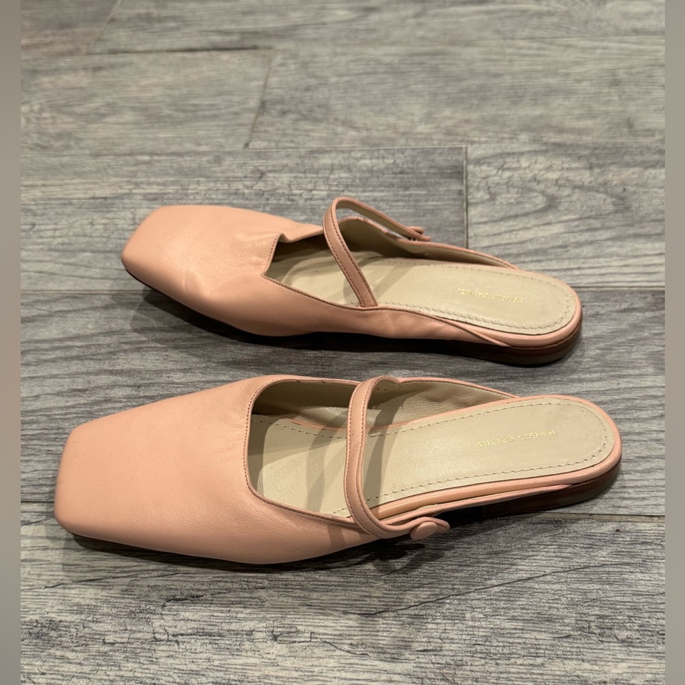 Mansur Gavriel pink square toe Mary Jane mules - Picture 7 of 8